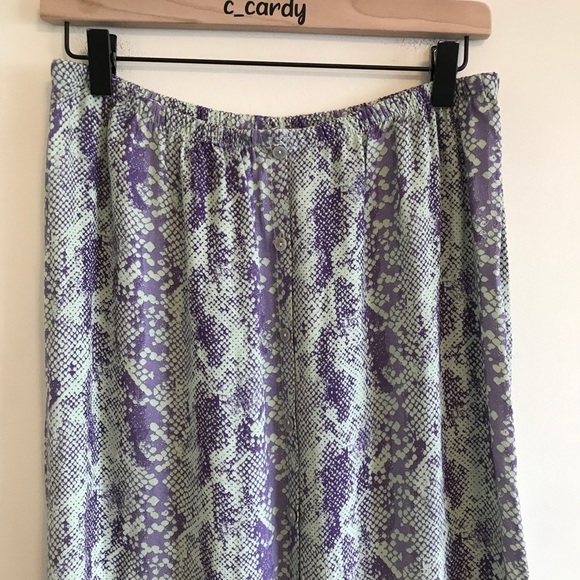 Free People Katie Button Front Midi Skirt Snake - Picture 2 of 7